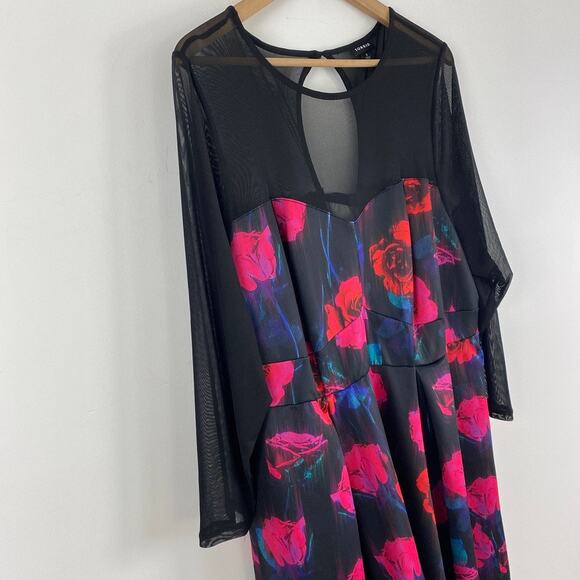 NWT Torrid Scuba Mini Dress with Illusion Neck 3X — Romantic - Picture 7 of 9